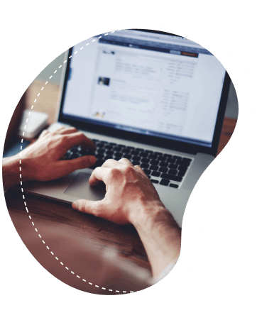 A person using a laptop